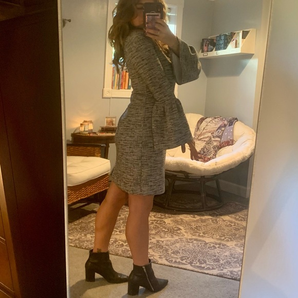 Banana Republic Bell Sleeve Tweed Dress - Picture 2 of 4
